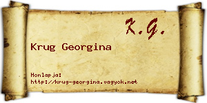 Krug Georgina névjegykártya