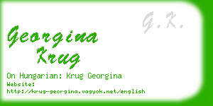 georgina krug business card